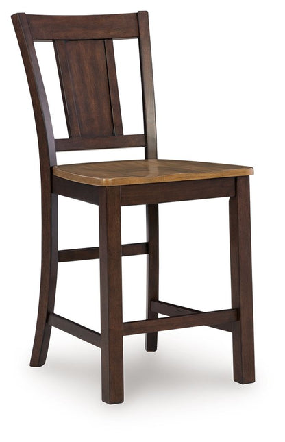 Rylandeen - Barstool (Set of 2) - Light Brown / Dark Brown Stool Sets by Signature Design by Ashley® - Walls Furniture & Mattress