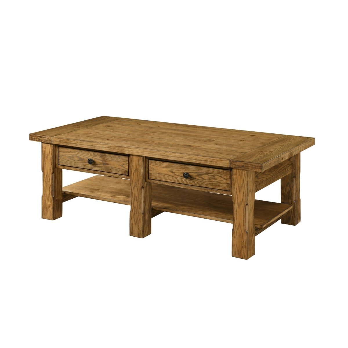 Duncan - 2 Drawer Coffee Table - Walnut Coffee Tables by New Classic - Walls Furniture & Mattress