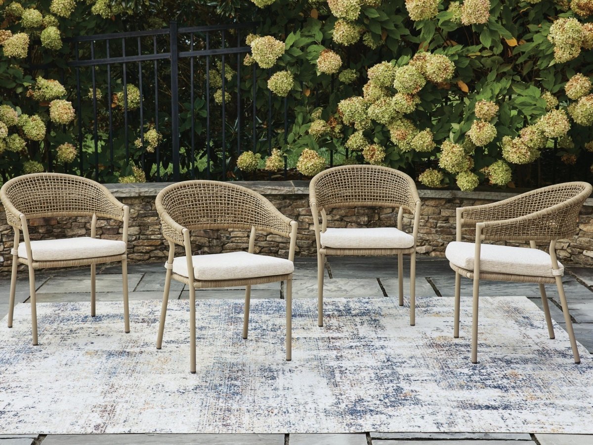 Orchard Beach - Arm Chair With Cushion (Set of 4) - Beige Chair Sets by Signature Design by Ashley® - Walls Furniture & Mattress