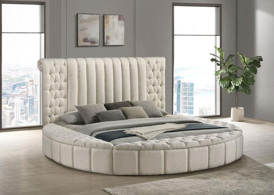 Sonya - Upholstered Round Storage Bed Storage Beds by Coaster Fine Furniture - Walls Furniture & Mattress