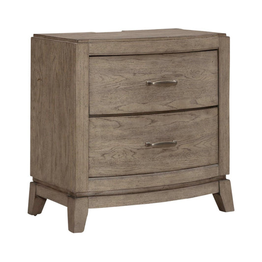 Avalon - Nightstand With Charging Station - Burnished Beige Nightstands w/ Charging Stations by Liberty Furniture - Walls Furniture & Mattress
