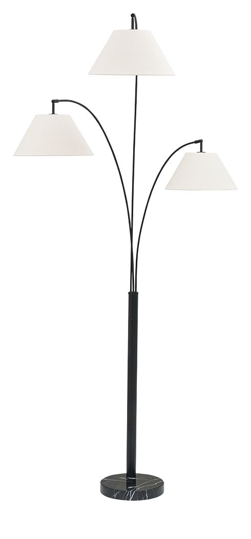 Gibbswellner - Metal Arc Lamp - Black Floor Lamps by Signature Design by Ashley® - Walls Furniture & Mattress