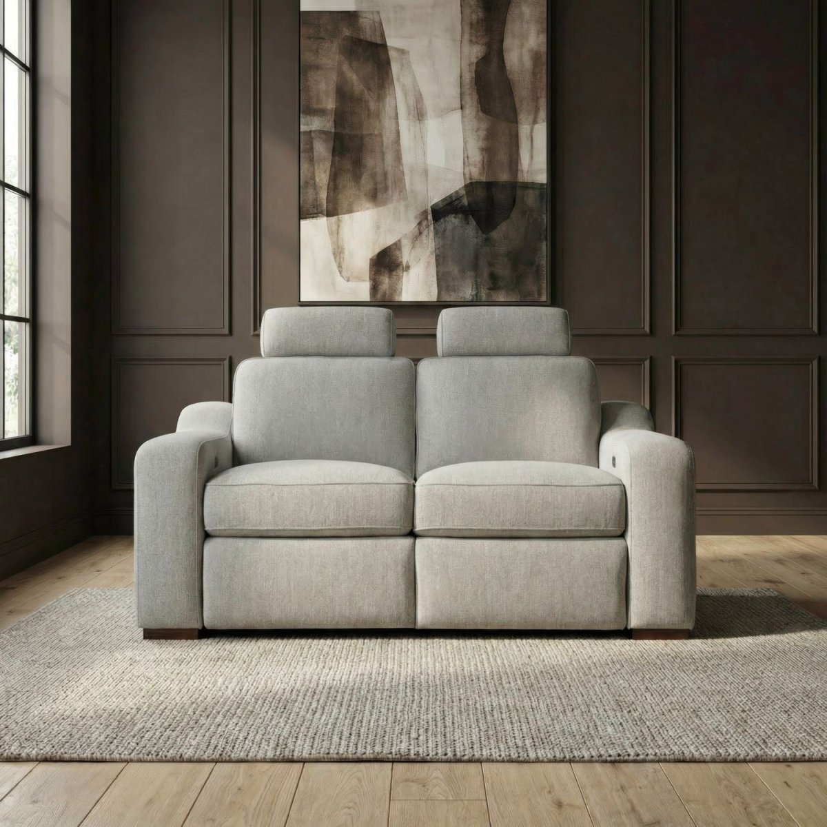 Archer - Loveseat With Power Footrest & ZW - Hampstead Dove Reclining Loveseats by Liberty Furniture - Walls Furniture & Mattress