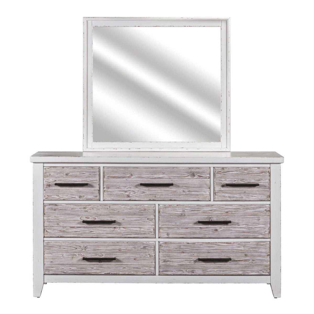 Backroads - Dresser & Mirror - White Dresser & Mirror by Liberty Furniture - Walls Furniture & Mattress
