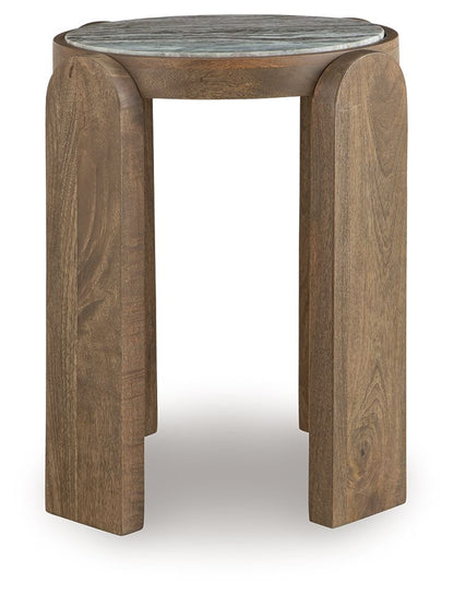 Gavrilley - Gray / White / Brown - Accent Table Accent Tables by Signature Design by Ashley® - Walls Furniture & Mattress