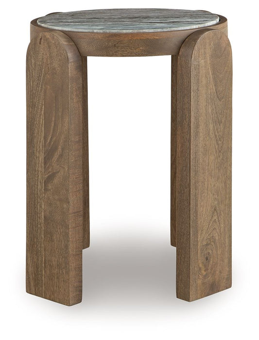 Gavrilley - Gray / White / Brown - Accent Table Accent Tables by Signature Design by Ashley® - Walls Furniture & Mattress