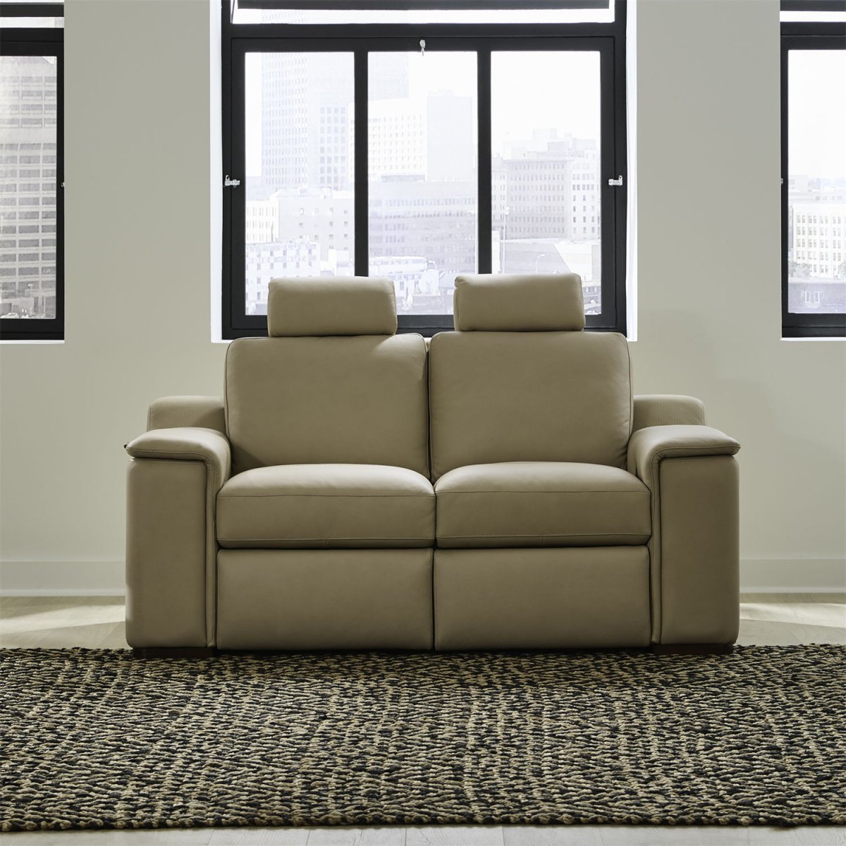 Armon - Loveseat With Power Footrest & ZG - Oslo Fawn Reclining Loveseats by Liberty Furniture - Walls Furniture & Mattress