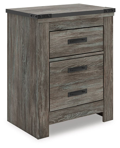 Frandern - Gray - Two Drawer Night Stand Nightstands by Signature Design by Ashley® - Walls Furniture & Mattress