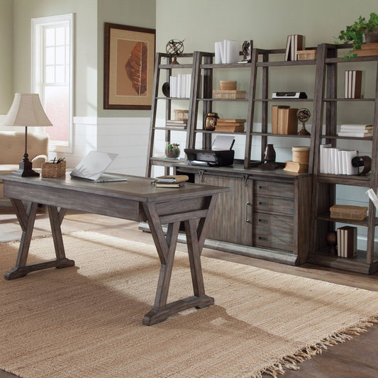 Stone Brook - Home Office Desk Set 5 Piece Home Office Sets by Liberty Furniture - Walls Furniture & Mattress