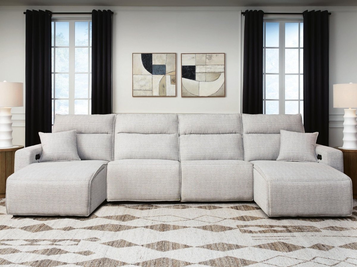 Modmax II - Reclining Sectional - Stone Reclining Sectionals by Signature Design by Ashley® - Walls Furniture & Mattress
