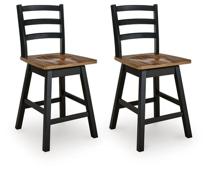 Wildenauer - Swivel Stool (Set of 2) Stool Sets by Signature Design by Ashley® - Walls Furniture & Mattress