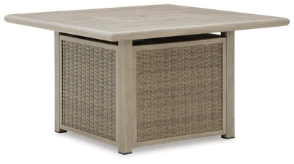 Cliff Trails - Square Fire Pit Table - Beige Fire Pits by Signature Design by Ashley® - Walls Furniture & Mattress