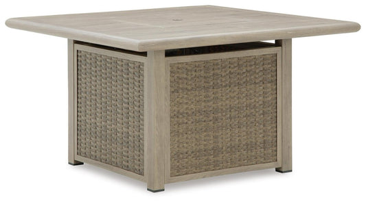 Cliff Trails - Square Fire Pit Table - Beige Fire Pits by Signature Design by Ashley® - Walls Furniture & Mattress