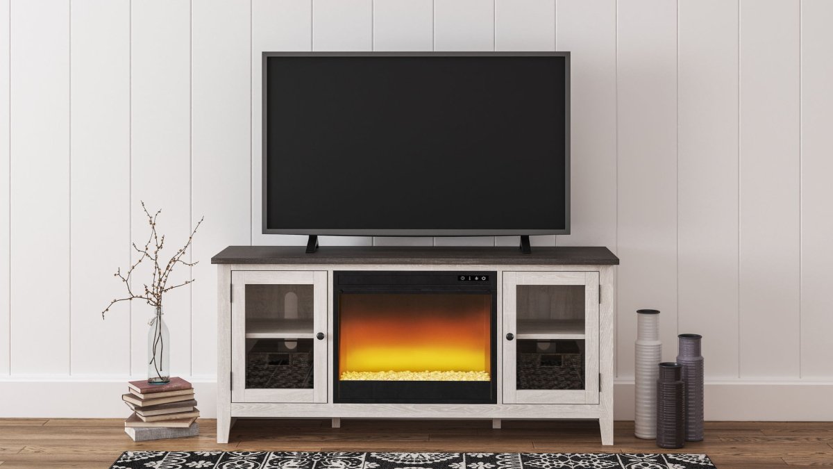 Dorrinson - TV Stand With Fireplace Insert Fireplace TV Stands by Signature Design by Ashley® - Walls Furniture & Mattress