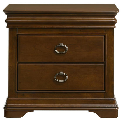 Garland - 3 - Drawer Nightstand Bedside Table - Brown Cherry Accent Nightstands by Coaster Fine Furniture - Walls Furniture & Mattress