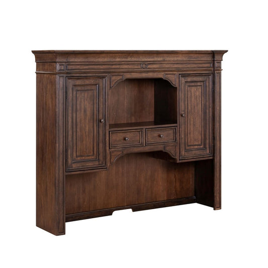 Provence Park - Jr Executive Credenza Hutch - Chateau Brown Hutches by Liberty Furniture - Walls Furniture & Mattress