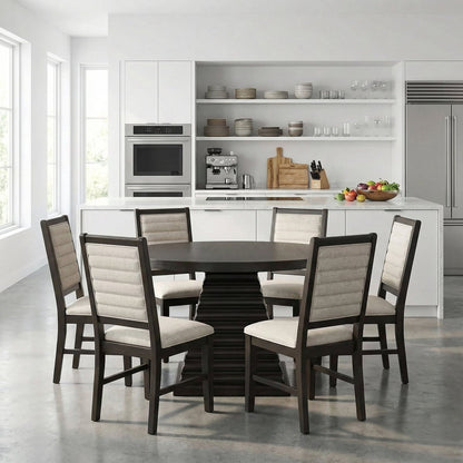 Plateau - 54" Round Dining Table Set 5 Piece Dining Room Sets by New Classic - Walls Furniture & Mattress