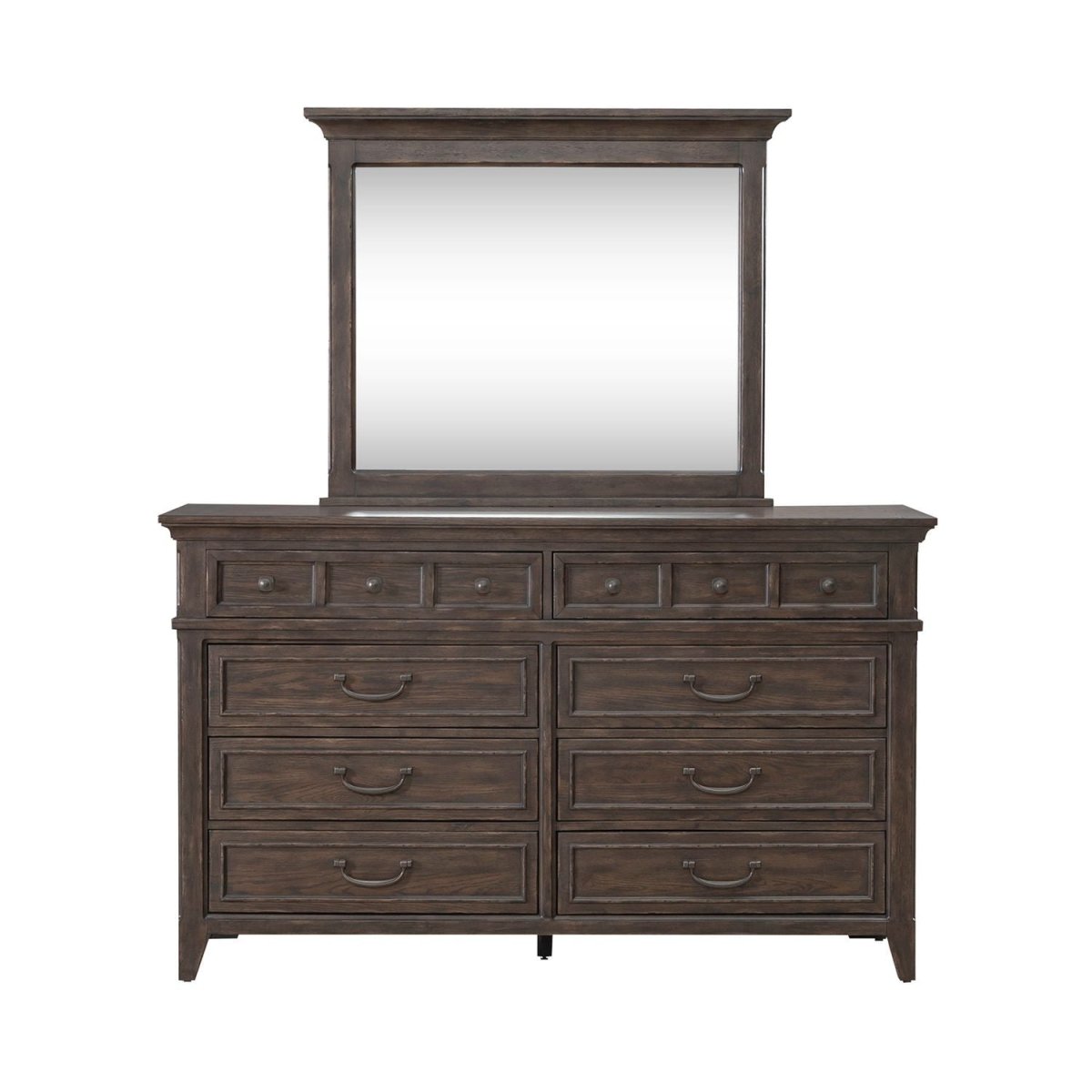 Paradise Valley - Dresser & Mirror - Dark Brown Dresser & Mirror by Liberty Furniture - Walls Furniture & Mattress