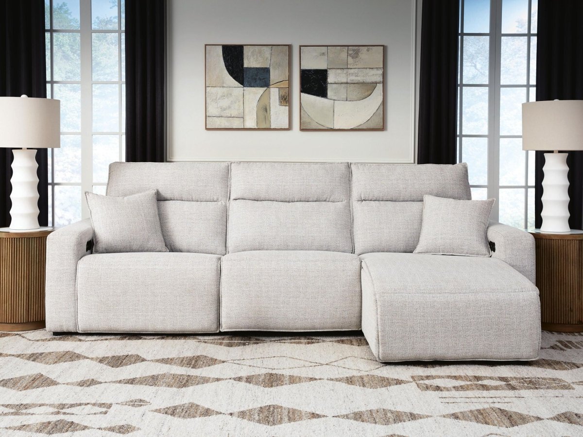 Modmax II - Reclining Sectional - Stone Reclining Sectionals by Signature Design by Ashley® - Walls Furniture & Mattress