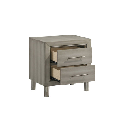 Lennox - 2 Drawer Nightstand - Gray Accent Nightstands by New Classic - Walls Furniture & Mattress