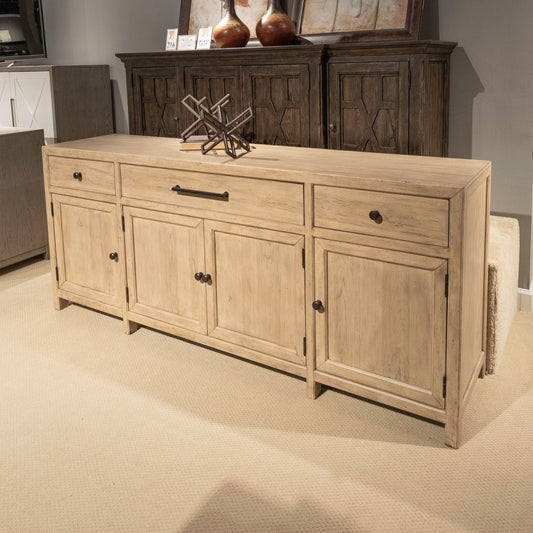 Proximity Place - 82" TV Console - Barley Buff TV Stands by Liberty Furniture - Walls Furniture & Mattress