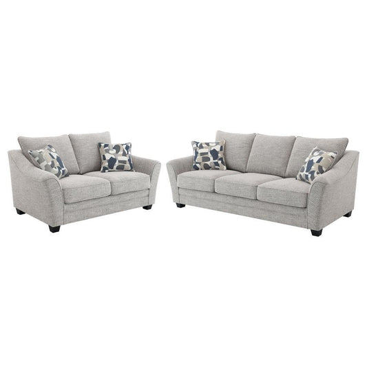 Tomkins - Boucle Upholstered Sofa Set Stationary Sofas & Loveseats by Coaster Fine Furniture - Walls Furniture & Mattress
