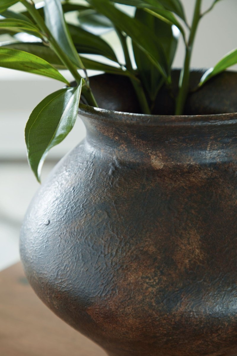 Laddlow - Vase - Antique Brown Vases & Jars by Signature Design by Ashley® - Walls Furniture & Mattress