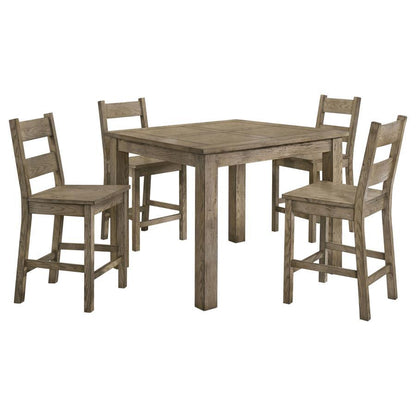 Cardova - 5 Piece Counter Height Dining Table Set - Vineyard Oak 5 Piece Dining Room Sets by Coaster Fine Furniture - Walls Furniture & Mattress
