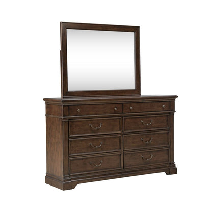 Arden Road - Dresser & Mirror - Satin Cherry Dresser & Mirror by Liberty Furniture - Walls Furniture & Mattress