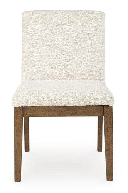 Marxmore - Dining Upholstered Side Chair (Set of 2) - Beige / Brown Chair Sets by Benchcraft® - Walls Furniture & Mattress
