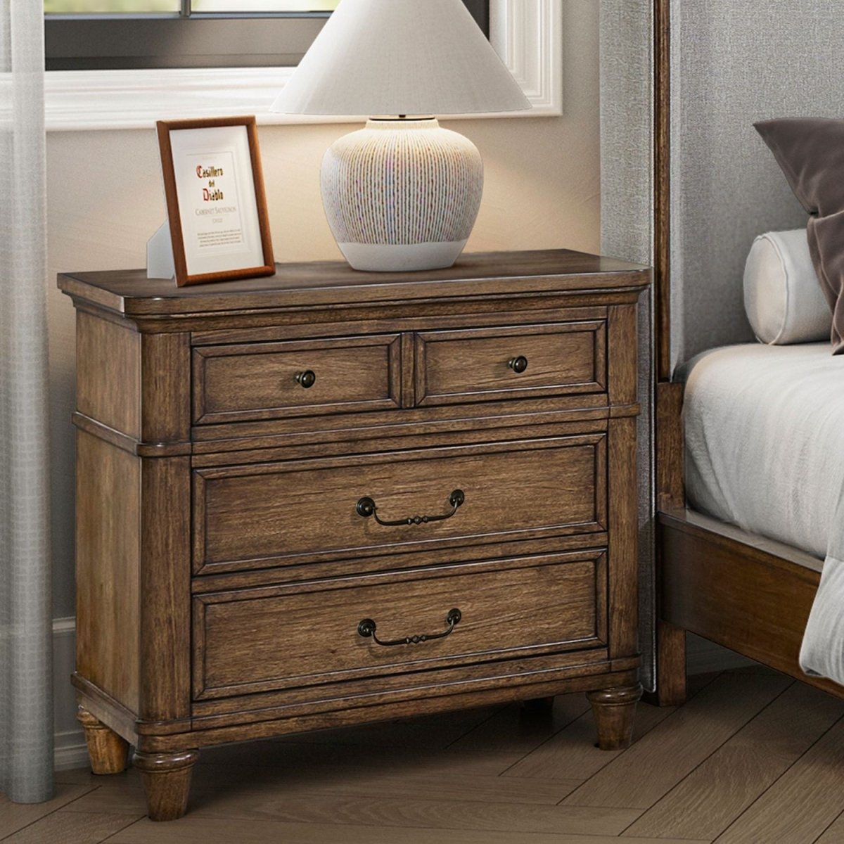 Harrison Heights - Nightstand With Charging Station - Sienna Nightstands w/ Charging Stations by Liberty Furniture - Walls Furniture & Mattress