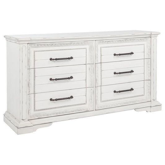 Mckinney - 6 - Drawer Bedroom Dresser Cabinet Dressers by Coaster Fine Furniture - Walls Furniture & Mattress
