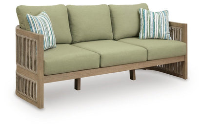 Serena Shores - Sofa With Cushion - Beige / Green Sofas by Signature Design by Ashley® - Walls Furniture & Mattress