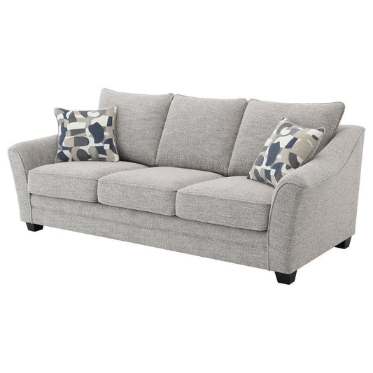 Tomkins - Boucle Upholstered Sofa - Light Gray Stationary Sofas by Coaster Fine Furniture - Walls Furniture & Mattress