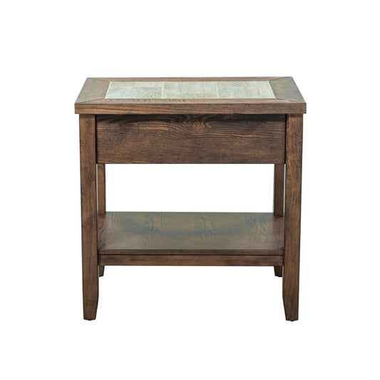 Mesa Valley - Chair Side Table - Dark Brown Chair Side Tables by Liberty Furniture - Walls Furniture & Mattress