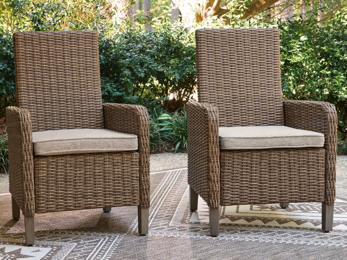 Laguna Heights - Arm Chair With Cushion (Set of 2) - Beige Chair Sets by Signature Design by Ashley® - Walls Furniture & Mattress