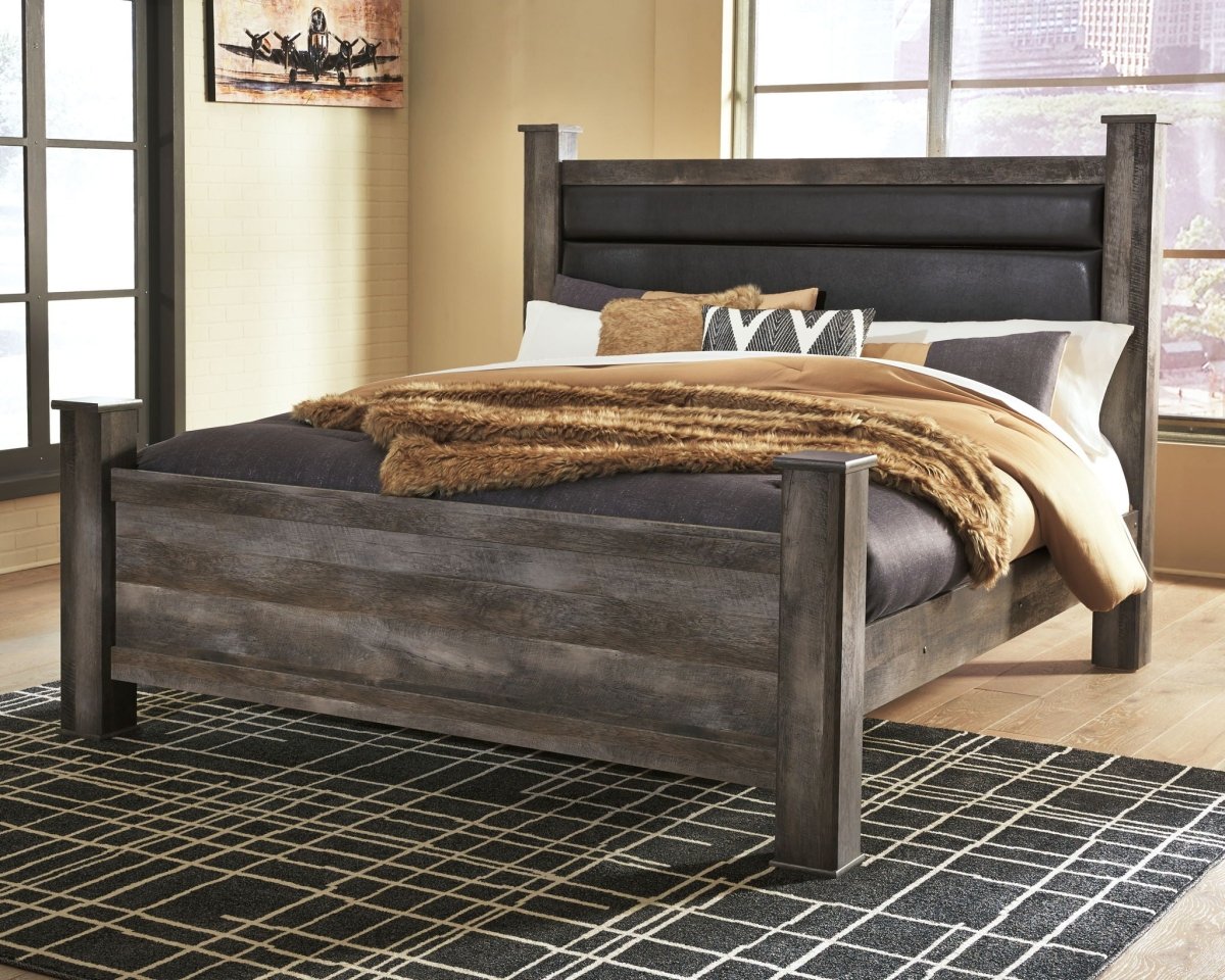 Wynnlow - Poster Bed Upholstered Beds by Signature Design by Ashley® - Walls Furniture & Mattress