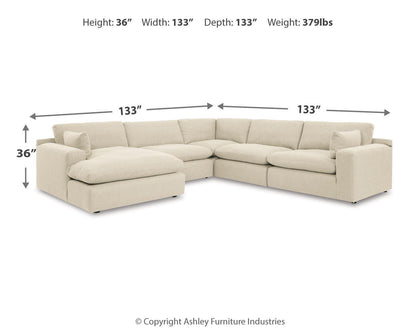 Elyza - Sectional Stationary Sectionals by Benchcraft® - Walls Furniture & Mattress