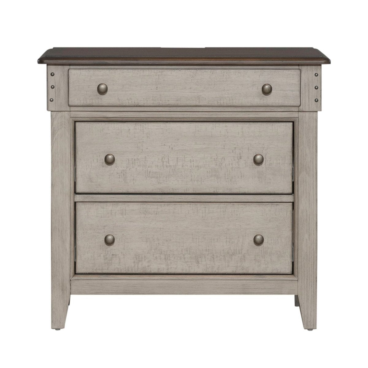 Ivy Hollow - 3 Drawer Bedside Chest With Charging Station - White Bedside Chests by Liberty Furniture - Walls Furniture & Mattress