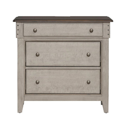 Ivy Hollow - 3 Drawer Bedside Chest With Charging Station - White Bedside Chests by Liberty Furniture - Walls Furniture & Mattress