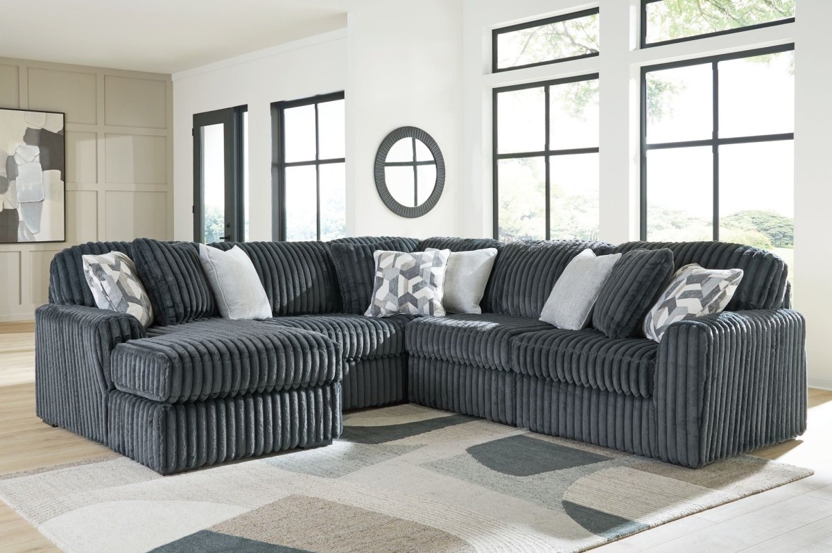 Midnight - Madness - Sectional Stationary Sectionals by Signature Design by Ashley® - Walls Furniture & Mattress