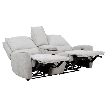 Sylmar - Chenille Upholstered Power Reclining Loveseat - Dove Gray Reclining Loveseats by Coaster Fine Furniture - Walls Furniture & Mattress