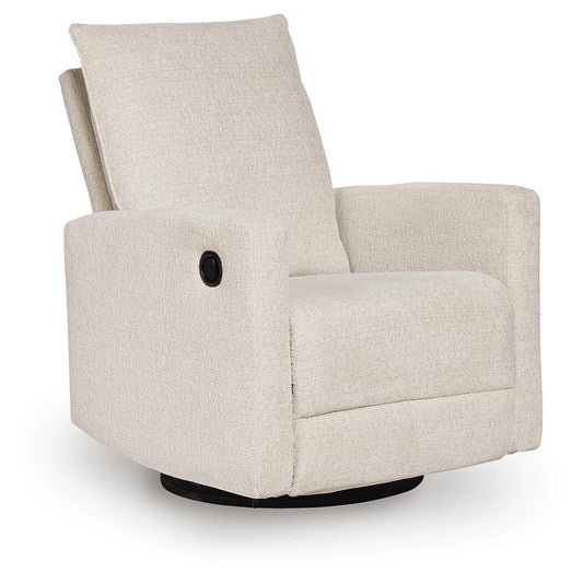 Oaklynn-Manor - Swivel Glider Recliner - Canvas Swivel Glider Chairs by Signature Design by Ashley® - Walls Furniture & Mattress