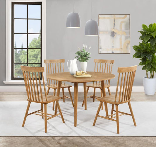 Andrews - Round Dining Table Set 5 Piece Dining Room Sets by Coaster Fine Furniture - Walls Furniture & Mattress