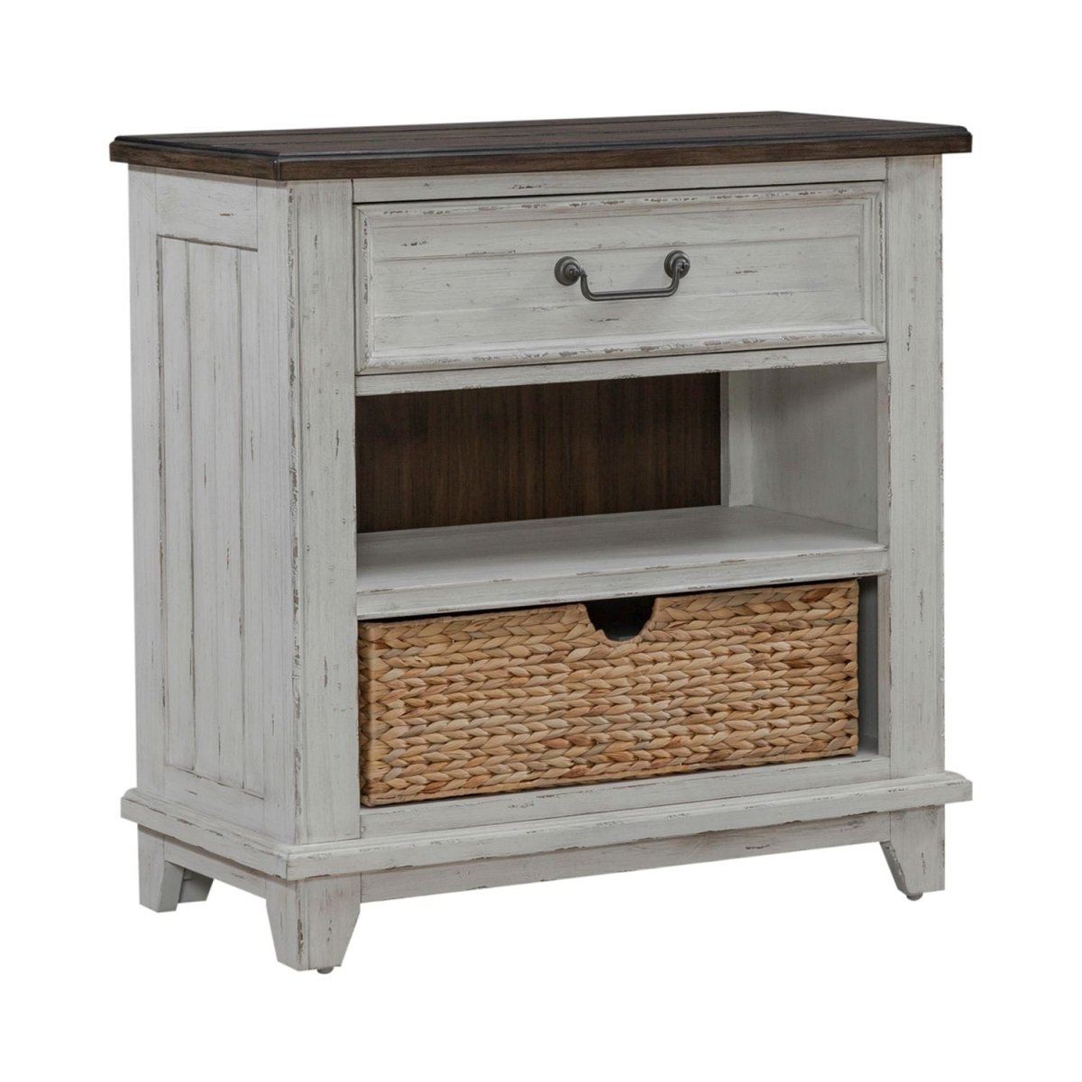 River Place - Bedside Chest With Charging Station - White Bedside Chests by Liberty Furniture - Walls Furniture & Mattress