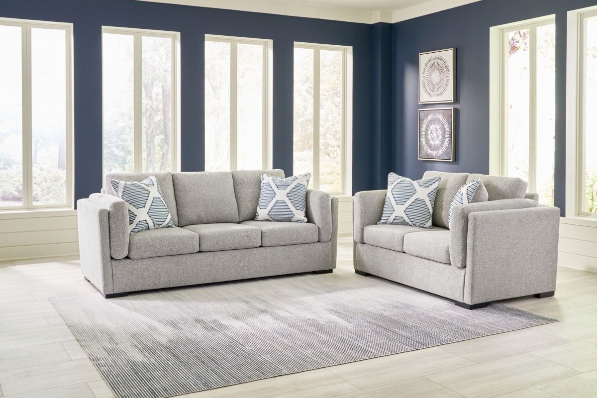 Evansley - Living Room Set Stationary Chair & Ottoman by Benchcraft® - Walls Furniture & Mattress