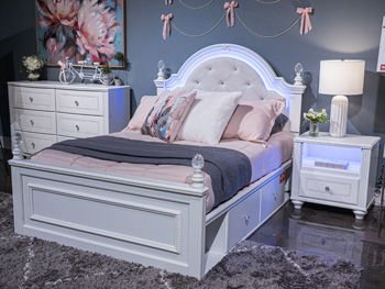 Kozlani - White - Full Upholstered Panel Headboard Panel Headboards by Signature Design by Ashley® - Walls Furniture & Mattress