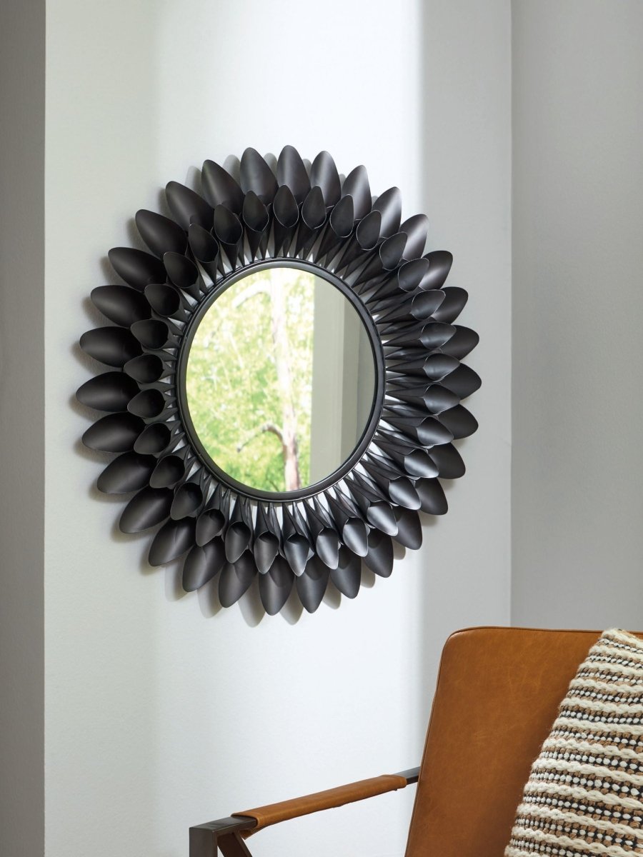 Ryenmour - Oil Rubbed Bronze Finish - Accent Mirror Accent Mirrors by Signature Design by Ashley® - Walls Furniture & Mattress