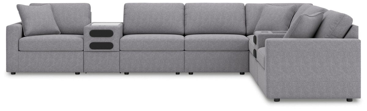 Modmax - Sectional - Granite Stationary Sectionals by Signature Design by Ashley® - Walls Furniture & Mattress