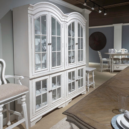 Magnolia Manor - Display Cabinet - Antique White / Weathered Bark Display Cabinets by Liberty Furniture - Walls Furniture & Mattress